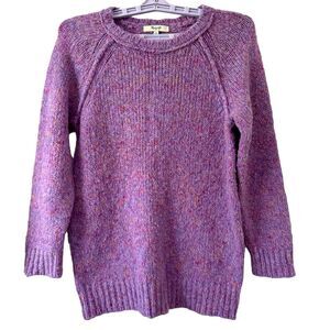 Madewell Light Purple Crew Neck Pull Over Knit Sweater, Size M